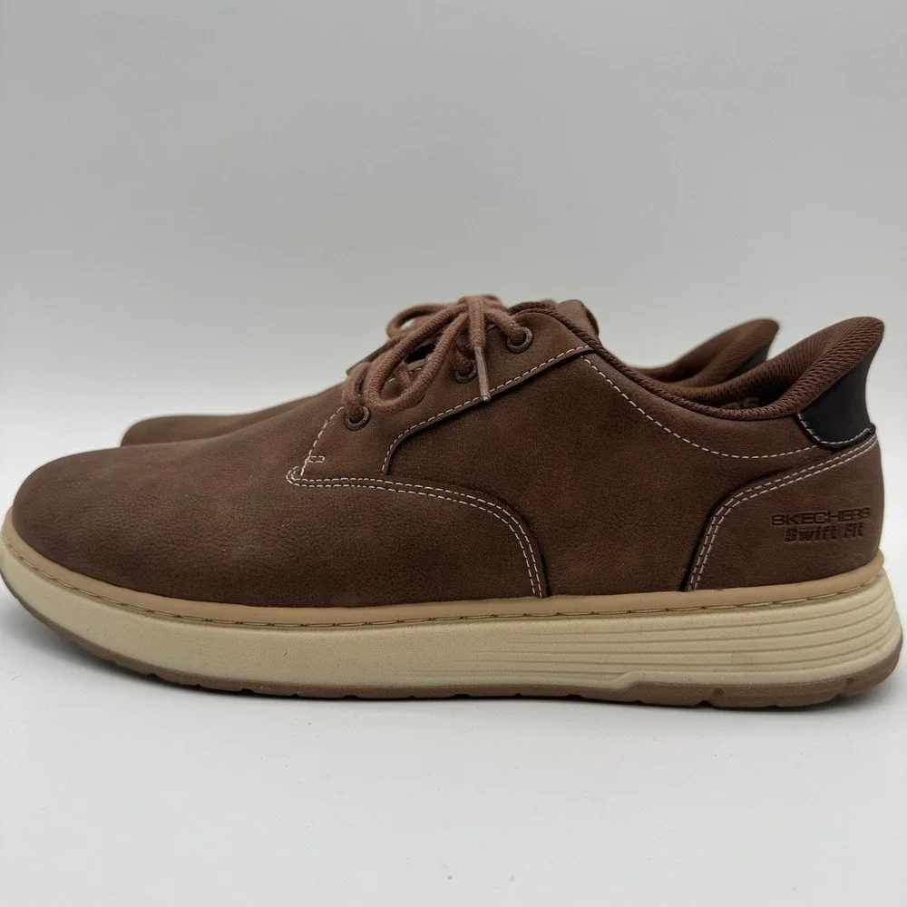 Skechers Hands Free Swift Fit Brown Casual Shoes‎ Men's Size 10